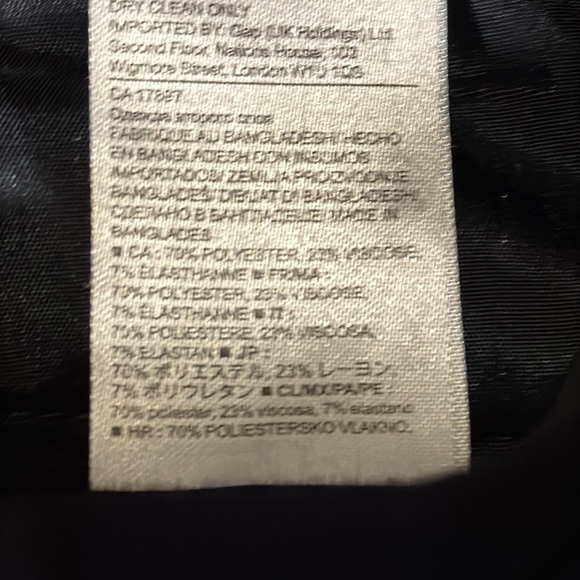 Banana Republic women’s Black Dress Pants Blake wide leg trouser pants size 4 P - Picture 8 of 9